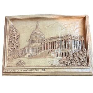 Vtg 3D US Capitol Washington DC ‎ Wall Plaque